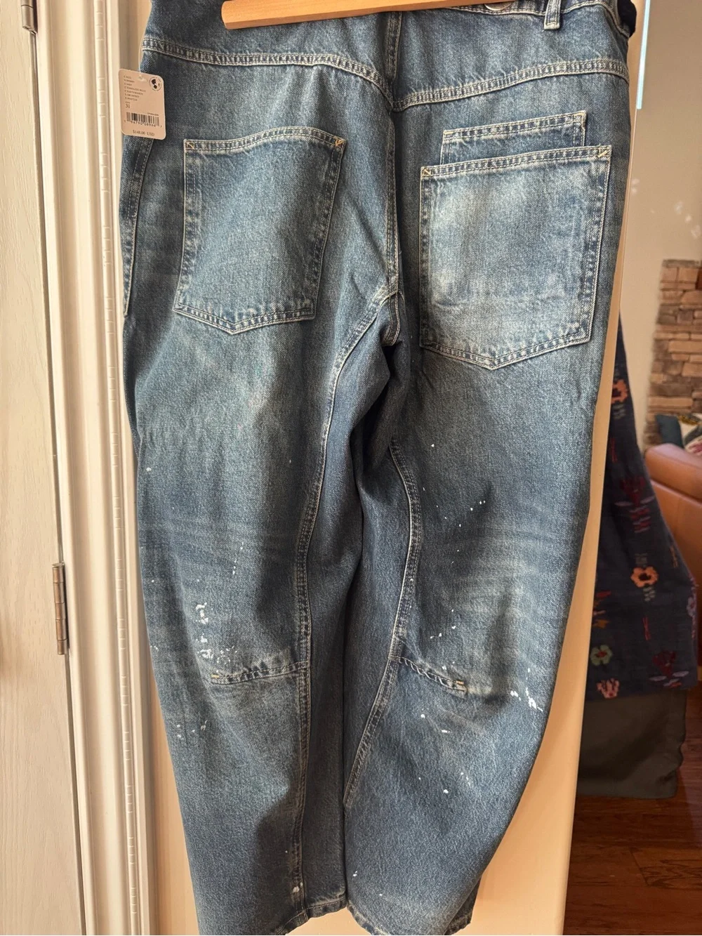 We The Free Moxie Pull-On Barrel Jeans Size 31 Free People NWT